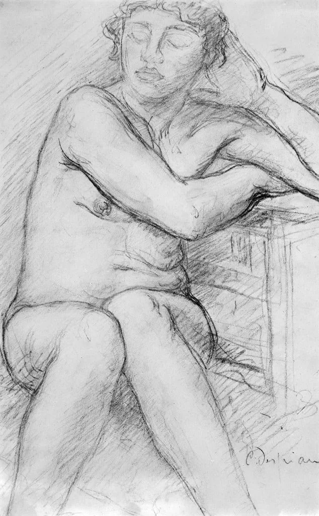 Untitled, by Charles Despiau, crayon, 1920