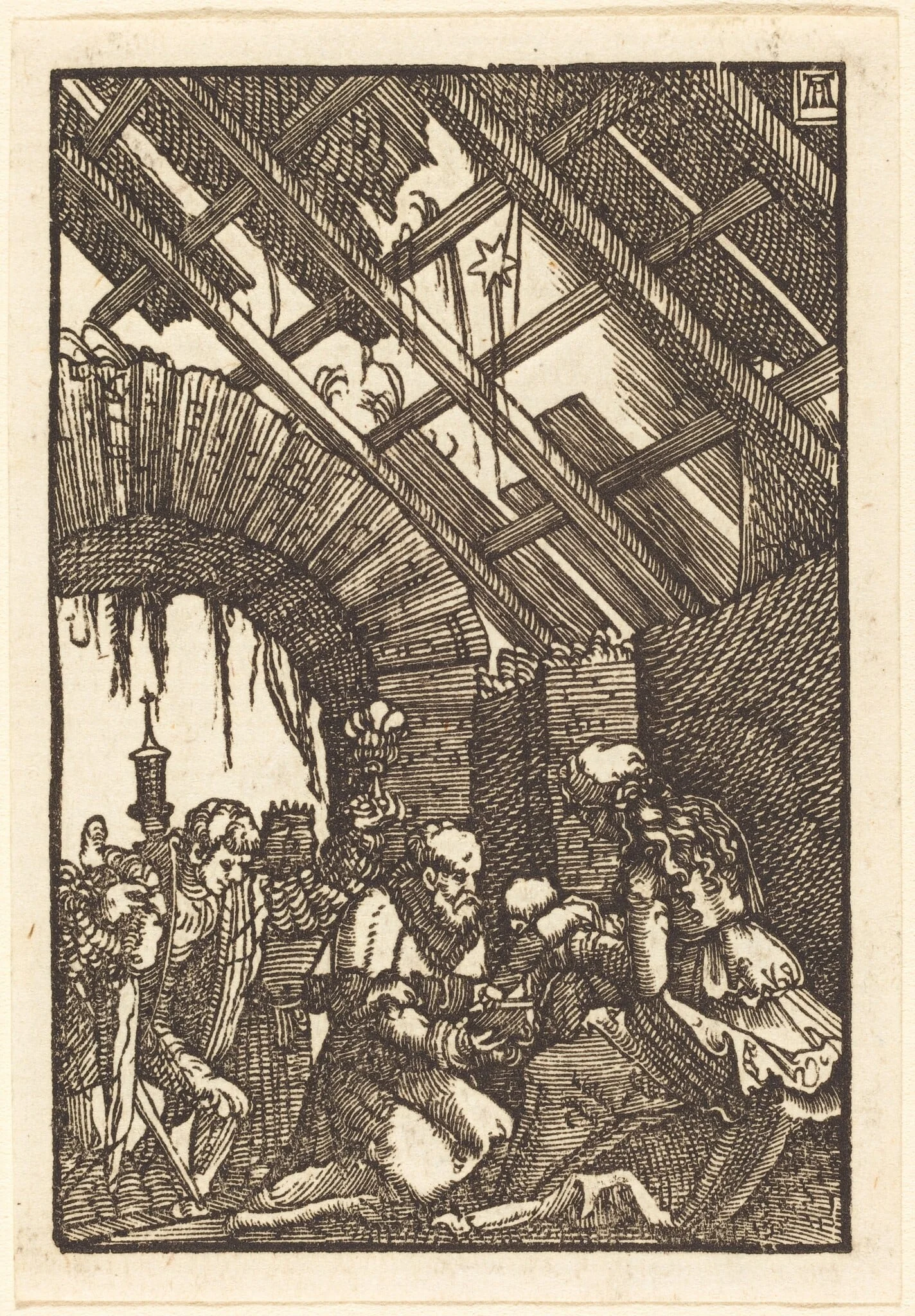 The Adoration of the Magi, by Albrecht Altdorfer, ink, 1513