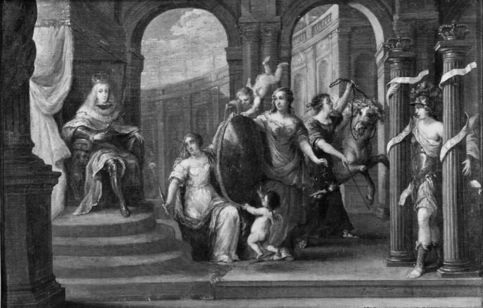 Allegory on the Crowning of Charles II, by Unknown, 1650