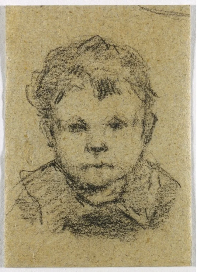Emil Gauguin as a Child, Wearing a Collared Shirt
