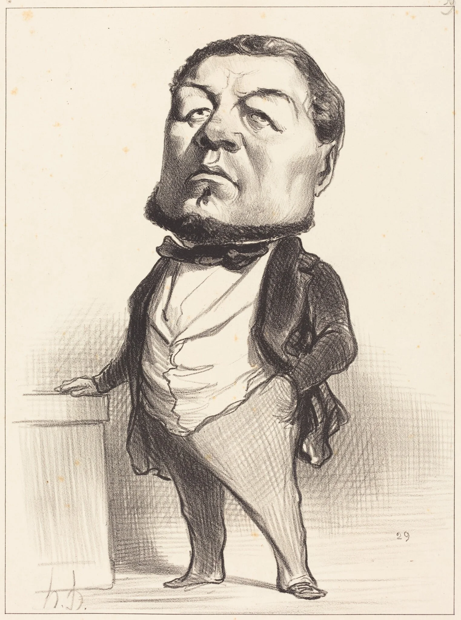 F.J. Ducoux, by Honoré Daumier, ink, 1849