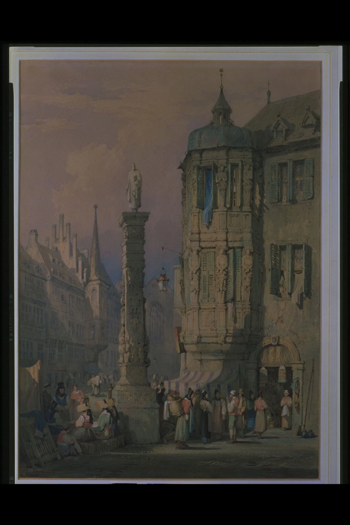 Bishop's Palace at Würzburg, by Samuel Prout, watercolor, 1820