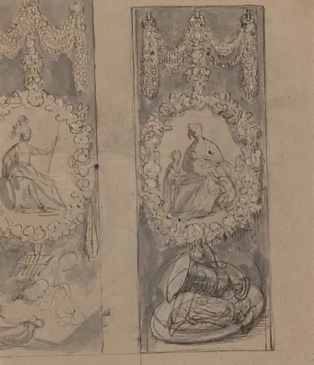 Decorative Motifs with Garlands (verso)
