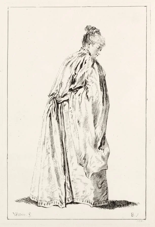 Woman Standing, by François Boucher, 1730