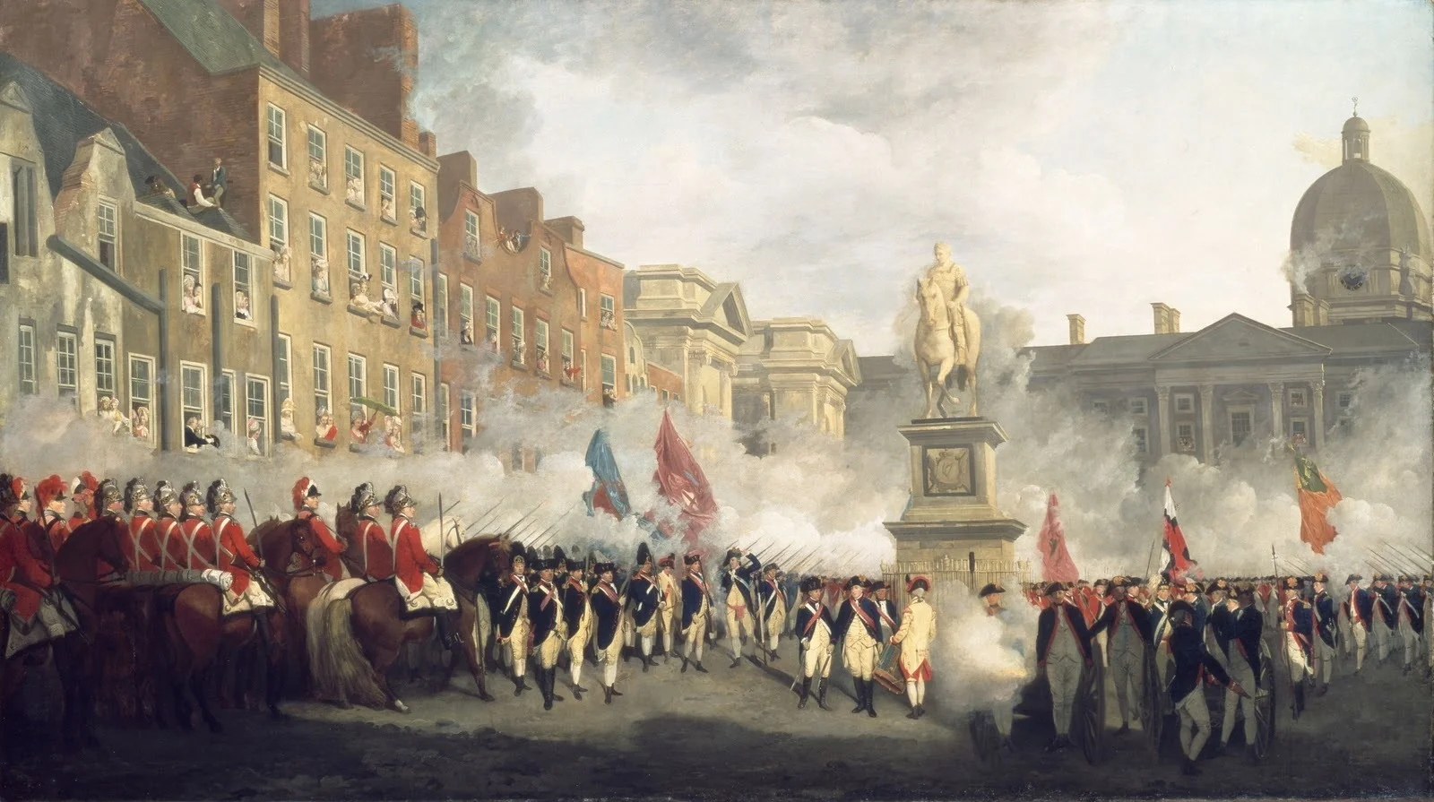 The Dublin Volunteers on College Green, 4th November 1779, by Francis Wheatley, oil, 1790