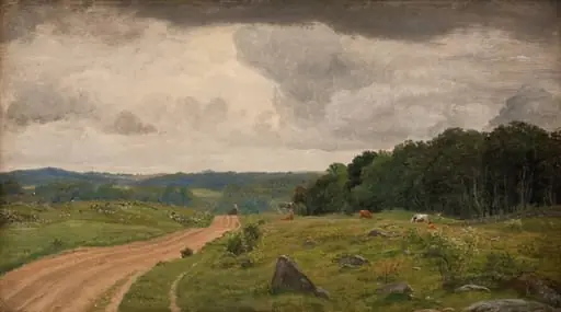 Landscape at Kongens Møller, Sealand. Afternoon Light