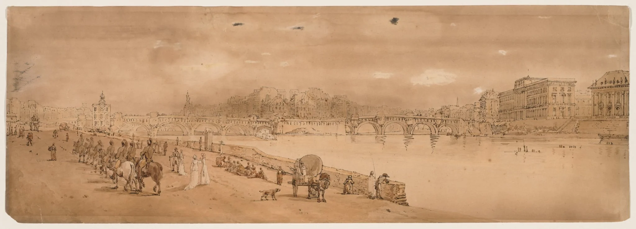A Selection of Twenty of the Most Picturesque Views in Paris:  View of Pont Neuf, and the Mint