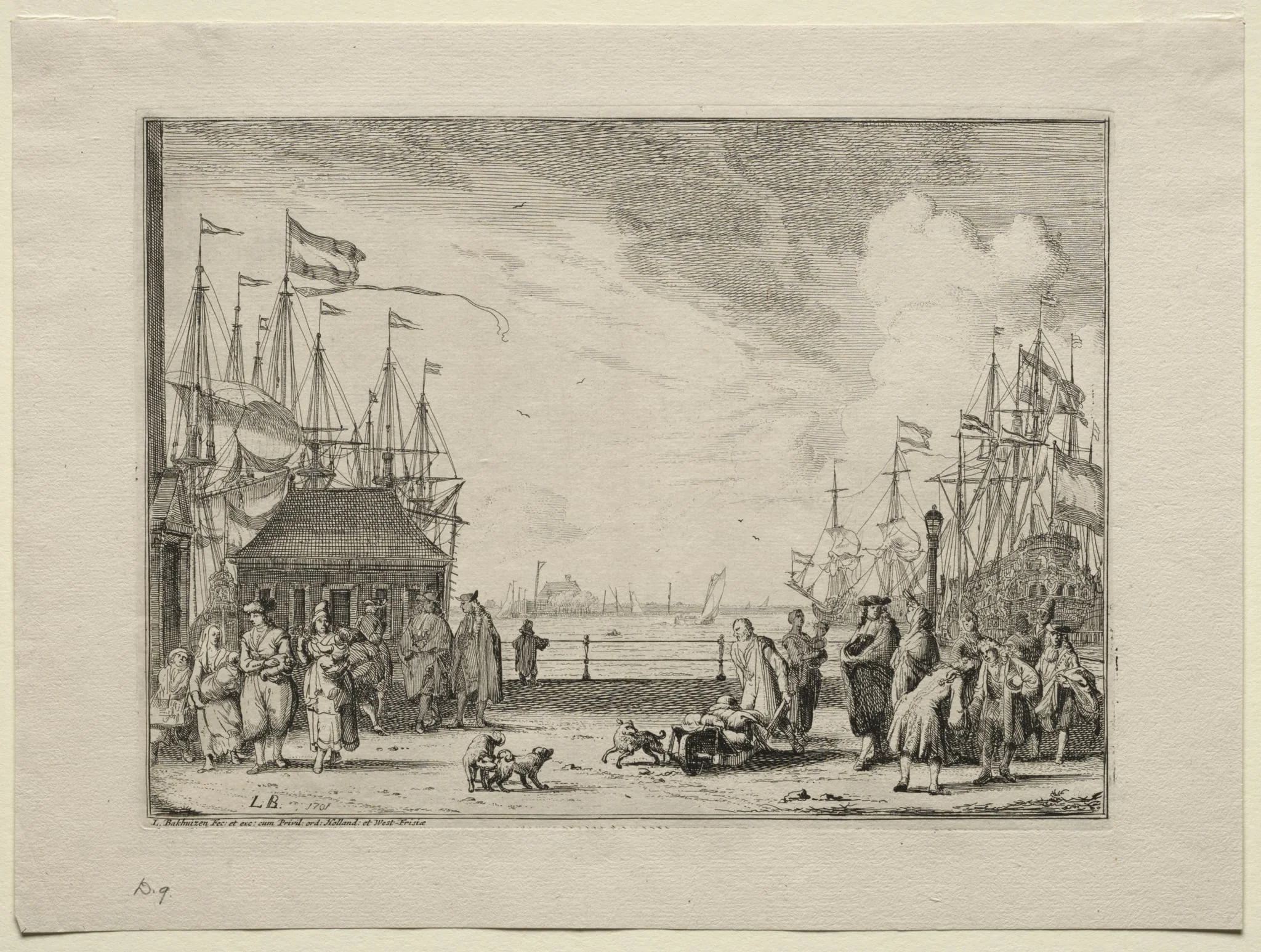 Port at Amsterdam, by Ludolf Bakhuizen, 1701