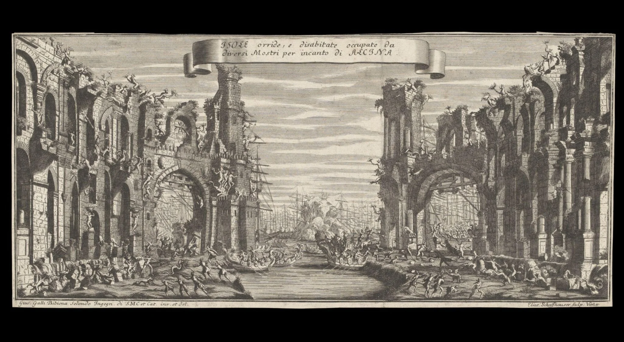H Beard Print Collection, by Giuseppe Galli da Bibiena, 1750