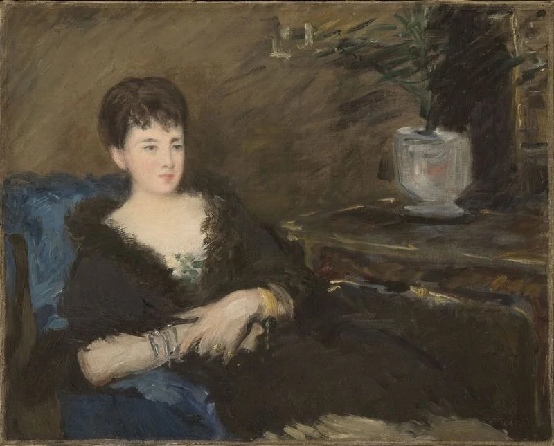 Portrait of Isabelle Lemonnier, by Edouard Manet, oil, 1890