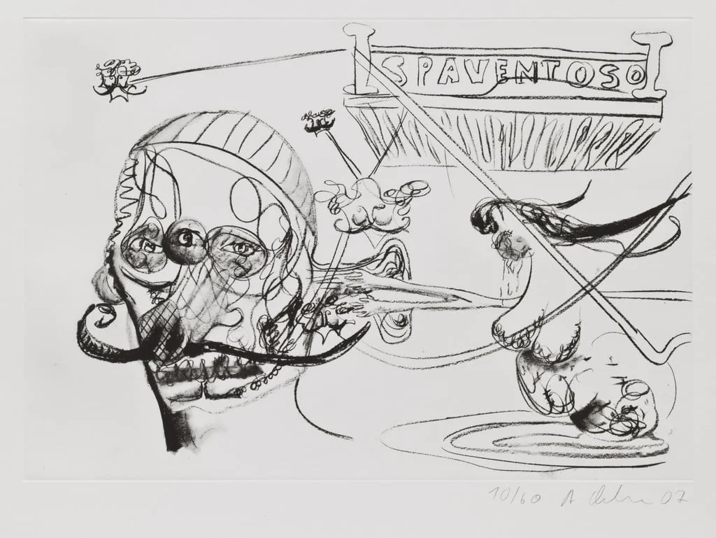 Untitled, by Albert Oehlen, ink, 2007