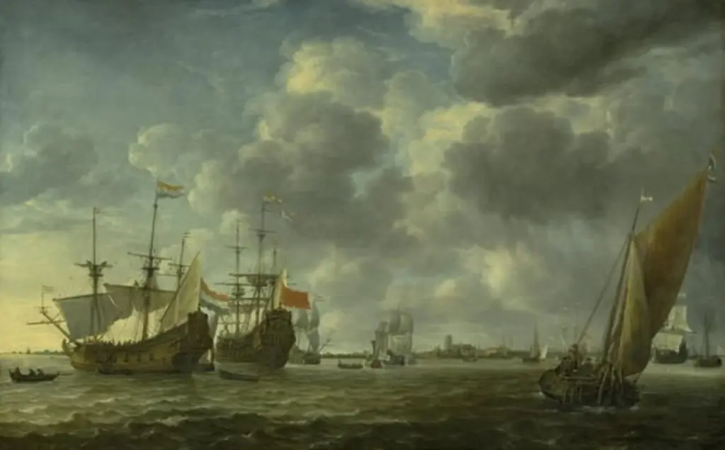 Ships in the River Maas off Rotterdam