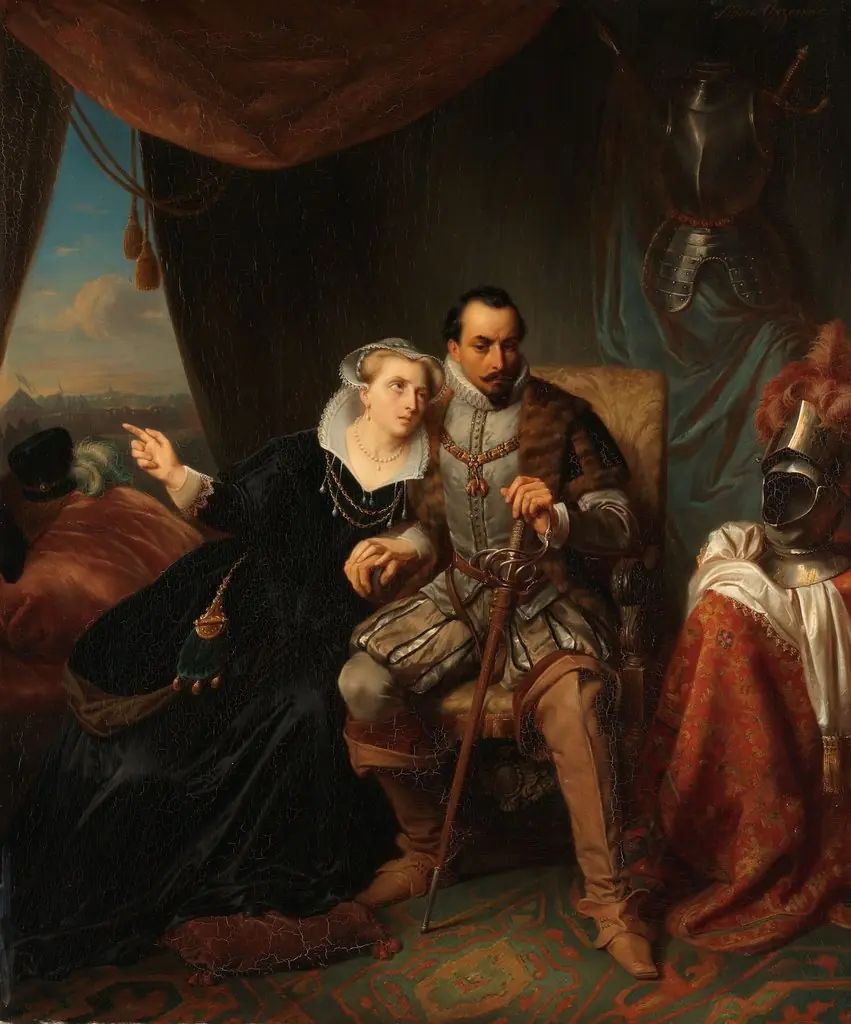 Magdalena Moons begs her fiancé Francisco Valdez to delay the siege of Leiden one more day