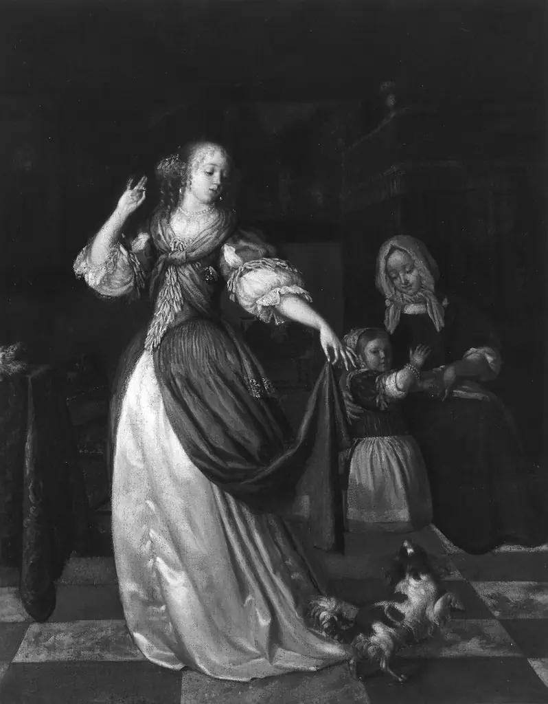 Lady Playing with a Dog
