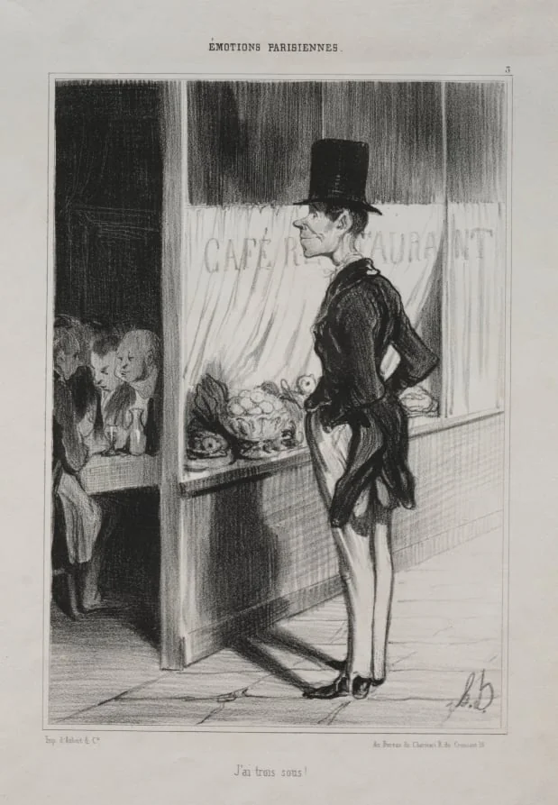 I Have Three Sous!, by Honoré Daumier, 1839