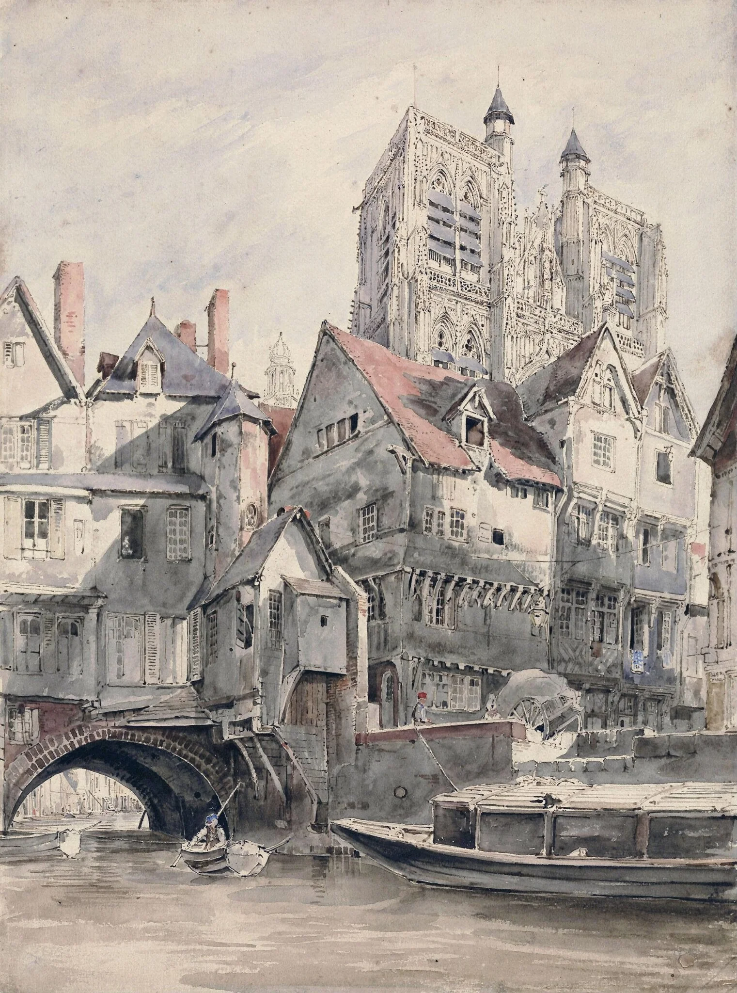 Abbeville, with the Bridge and Towers of St. Wulfran