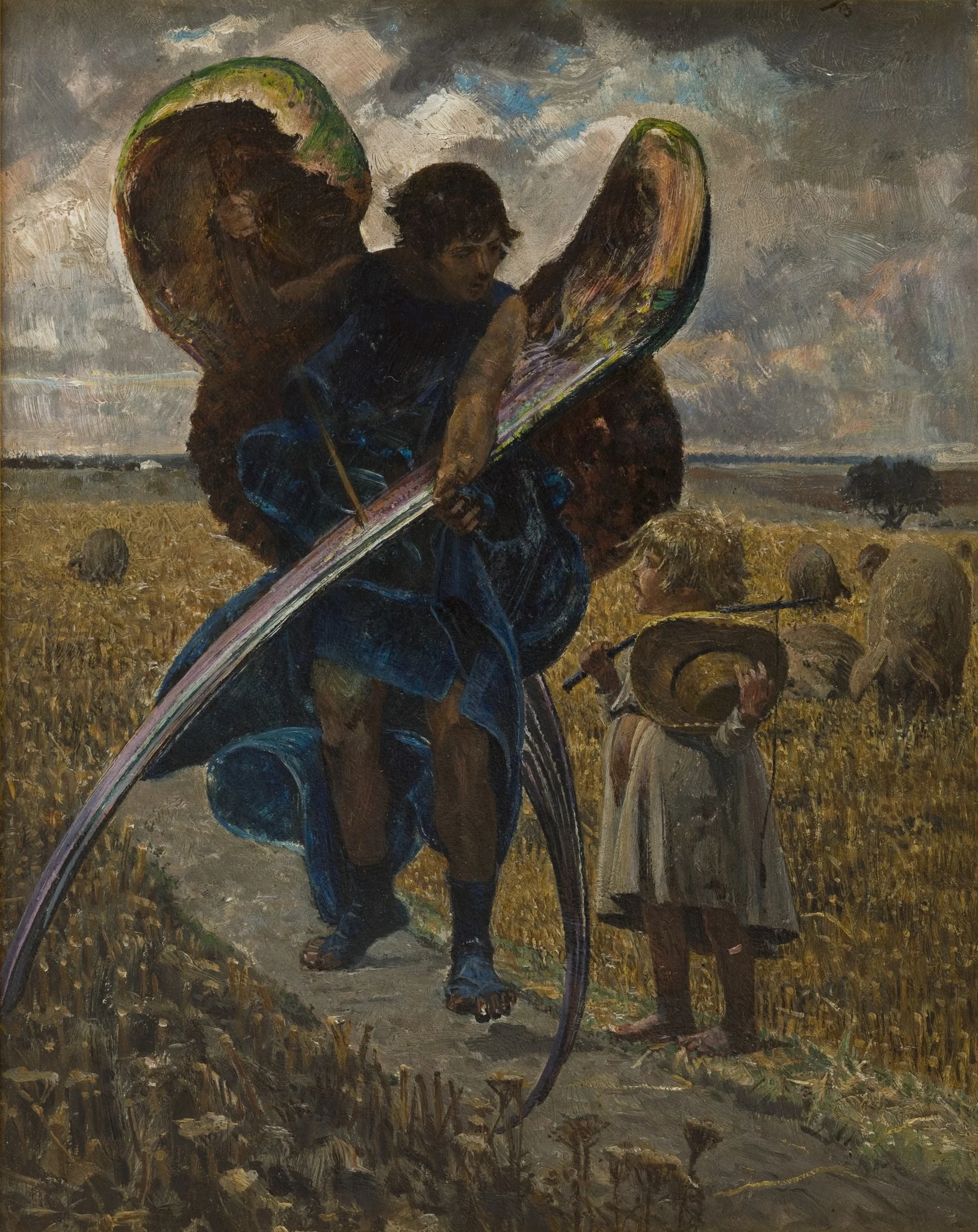 Following the Angel – Triptych (Central Part), by Jacek Malczewski, oil, 1901