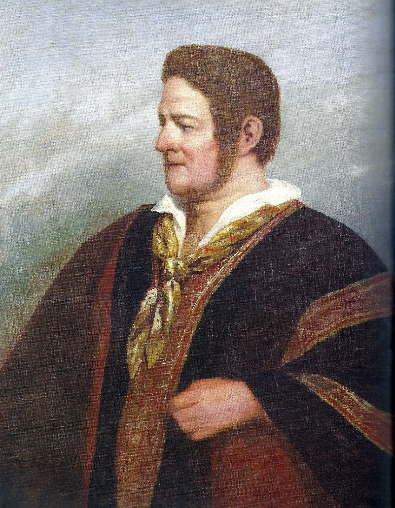 Portrait of Juan Manuel de Rosas, by Raymond Monvoisin, oil, 1842