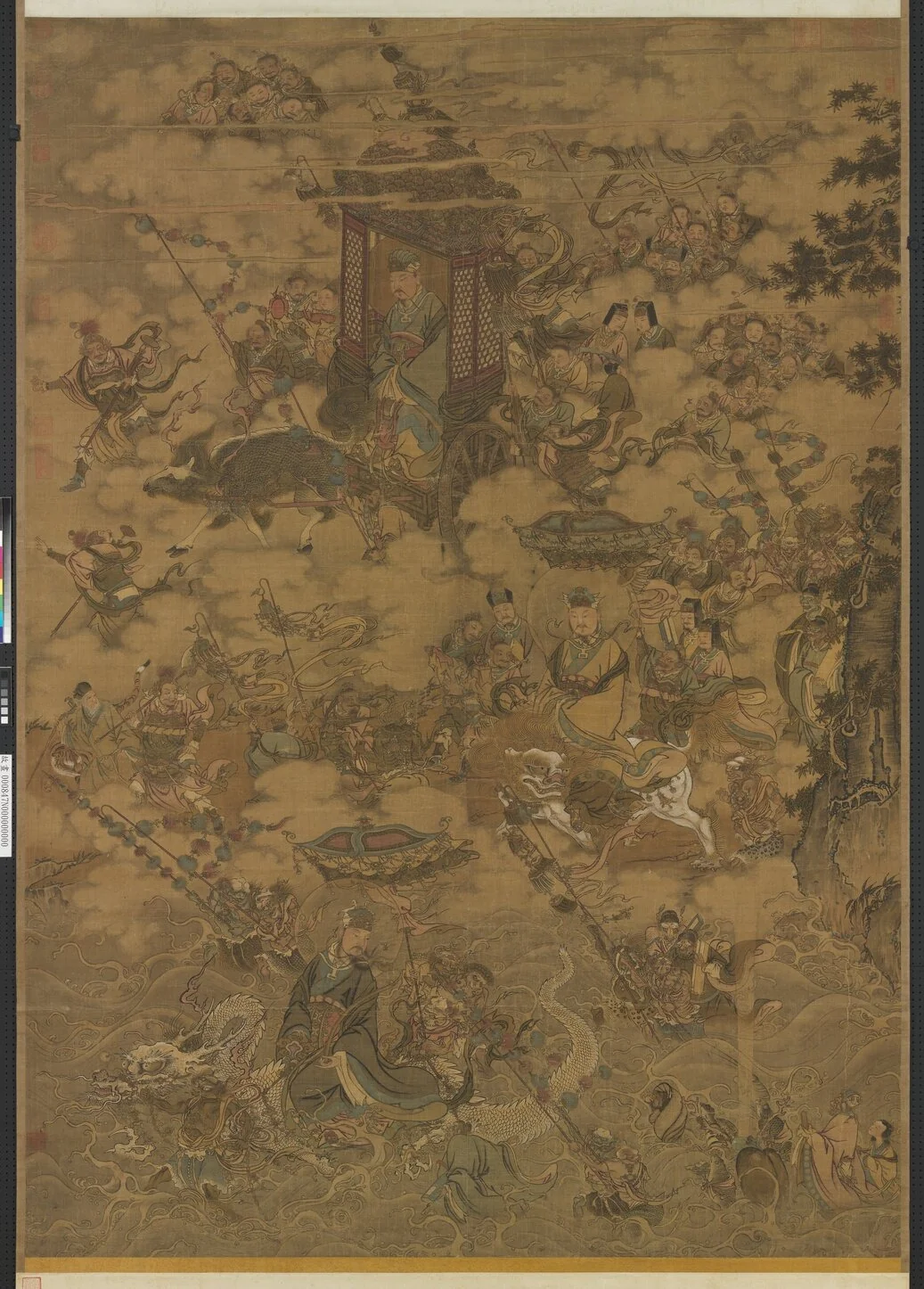 宋馬麟三官出巡圖　軸, by Ma Lin, unspecified, 1228