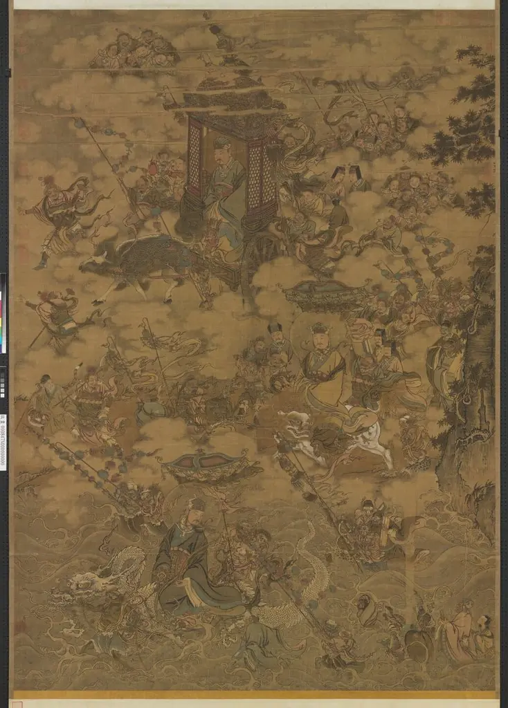宋馬麟三官出巡圖　軸