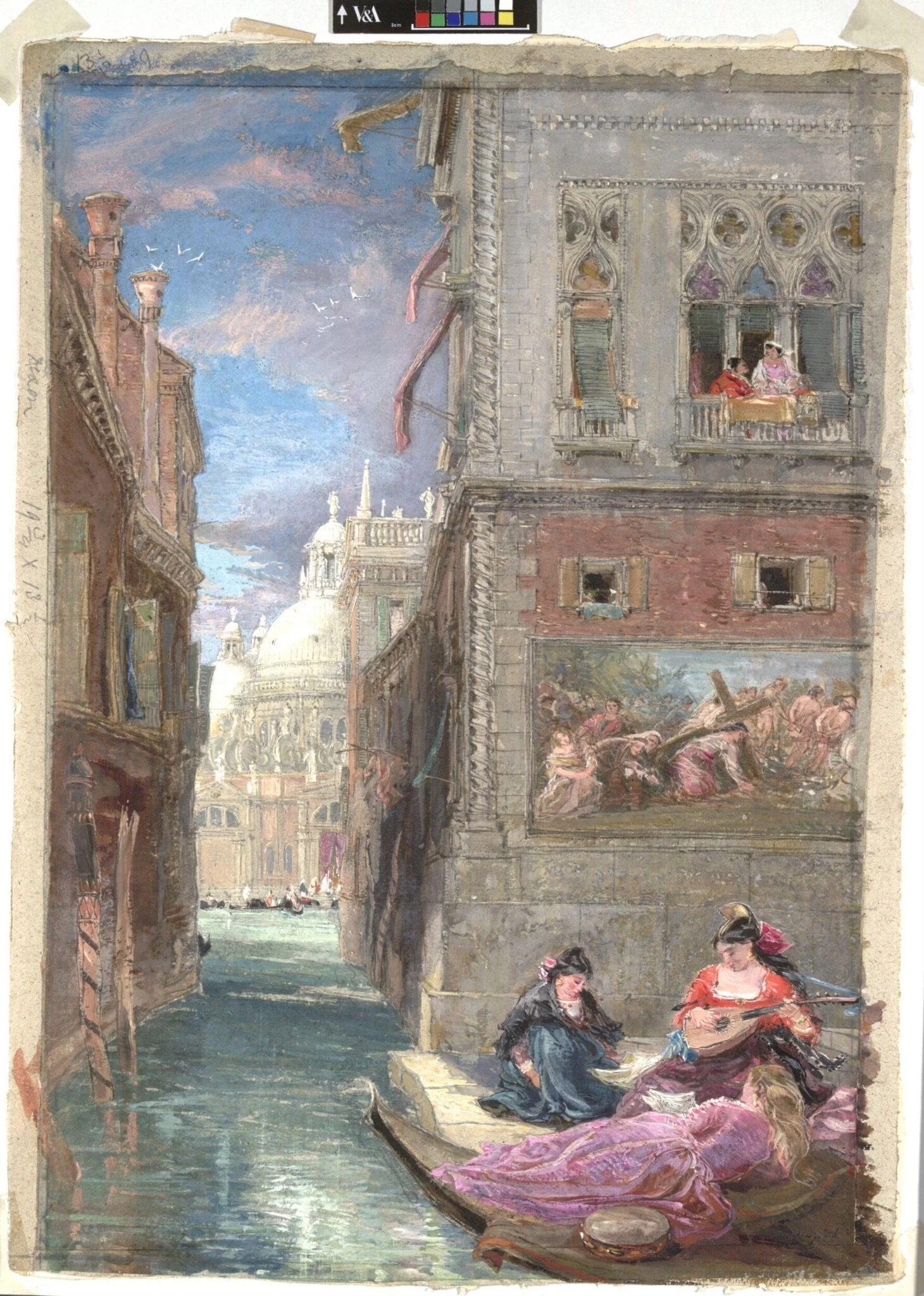 Canal at Venice, by James Holland, watercolor, 1864