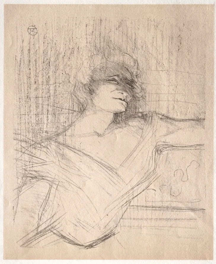 Yvette Guilbert:  Dans la glu, by Henri de Toulouse-Lautrec, 1898