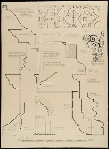 Details of mouldings, etc.