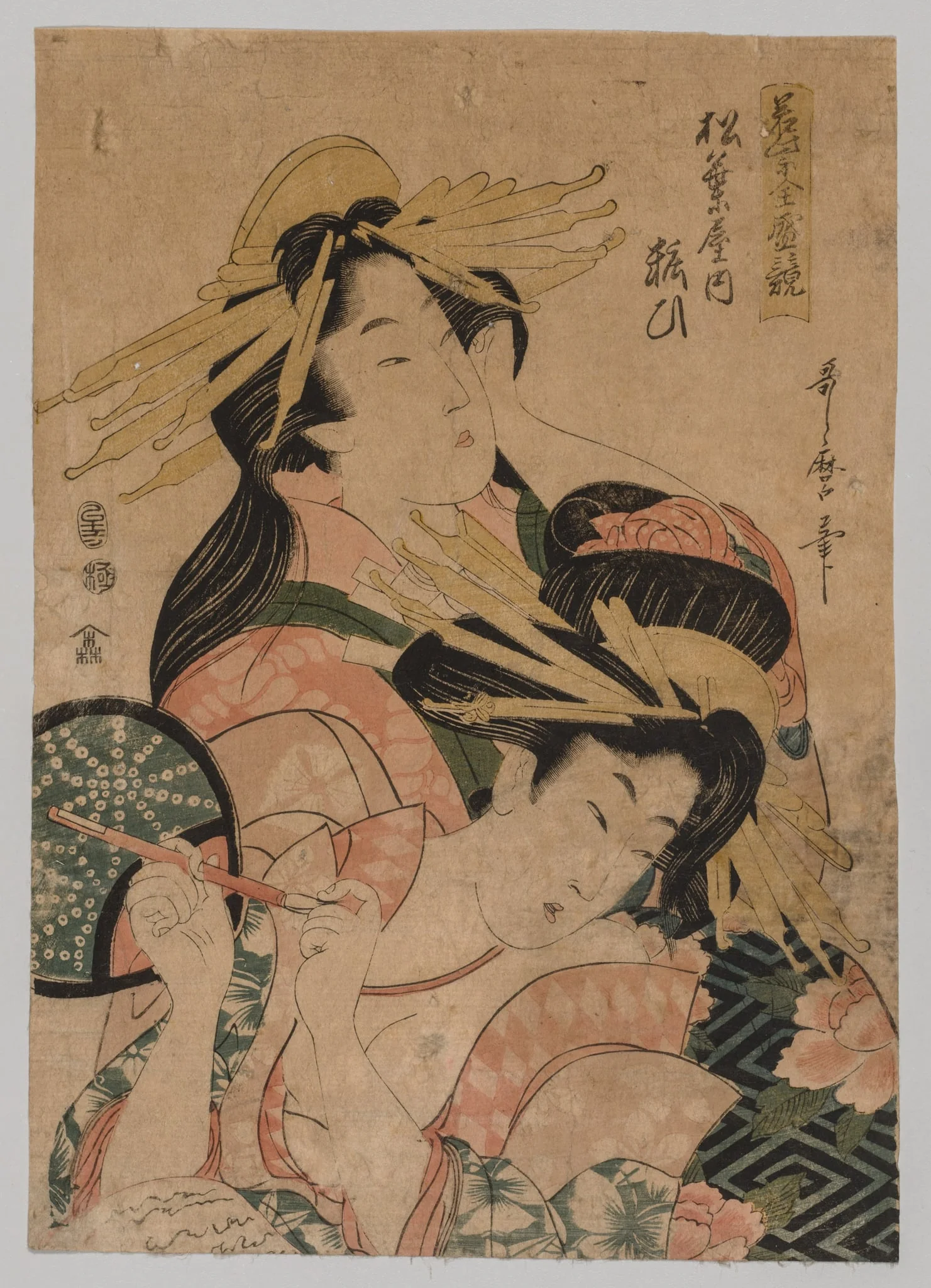 Half-length Portrait of Two Courtesans