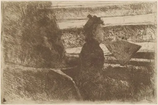 Lady in Black, in a Loge, Facing Right