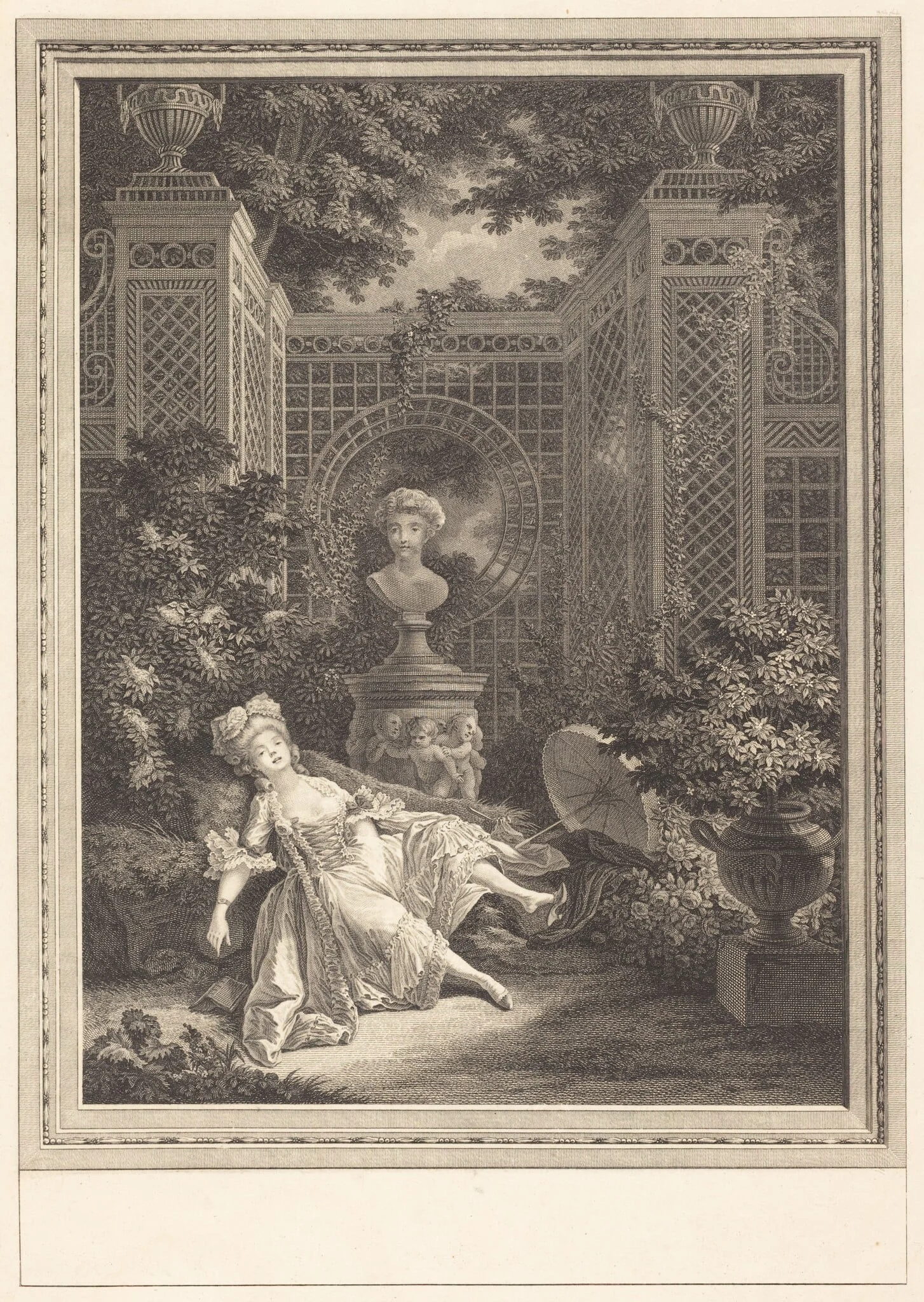 Le midi, by Emmanuel Jean Nepomucène de Ghendt, ink, 1776