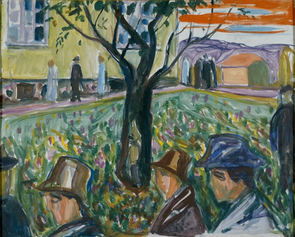 People Wandering in the Garden