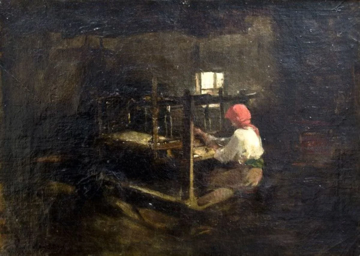 Țărancă țesând, by Nicolae Grigorescu, unspecified, 1882