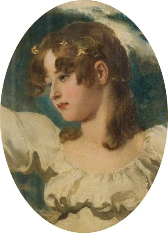 Innocence: Head of a Young Girl, by William Etty, oil, 1820