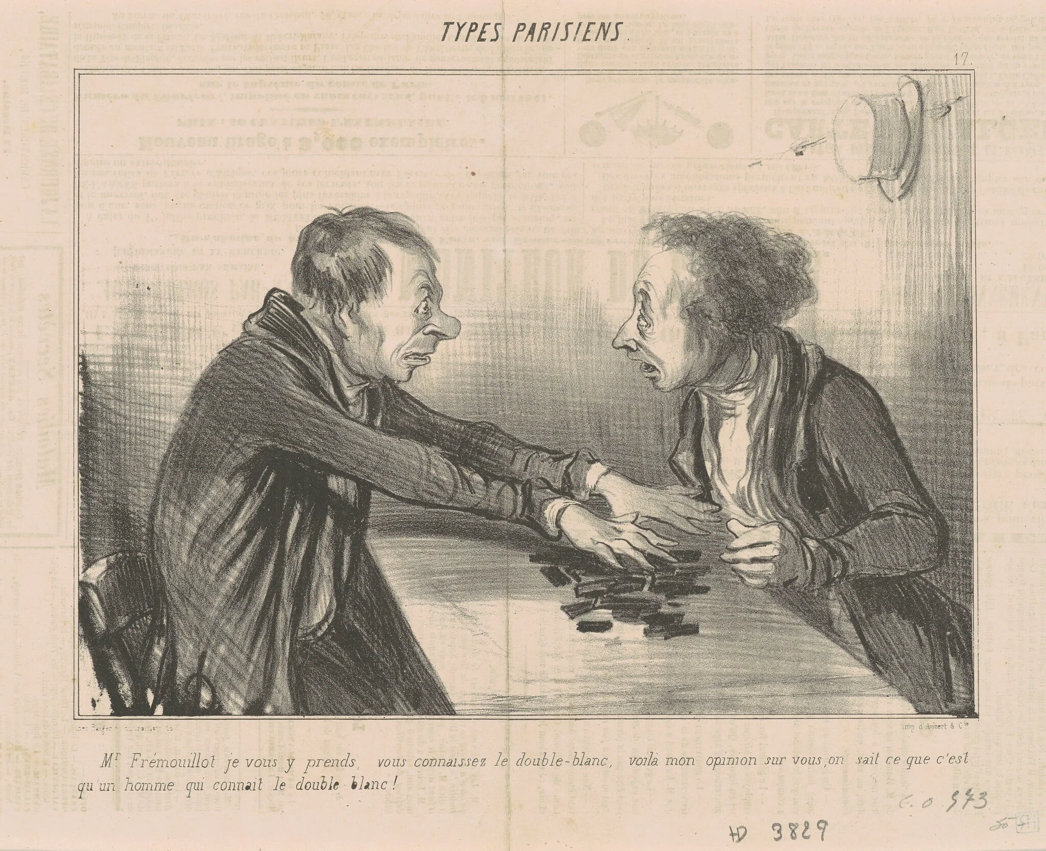 M. Frémouillot je vous y prends, vous connaissez..., by Honoré Daumier, ink, 1839