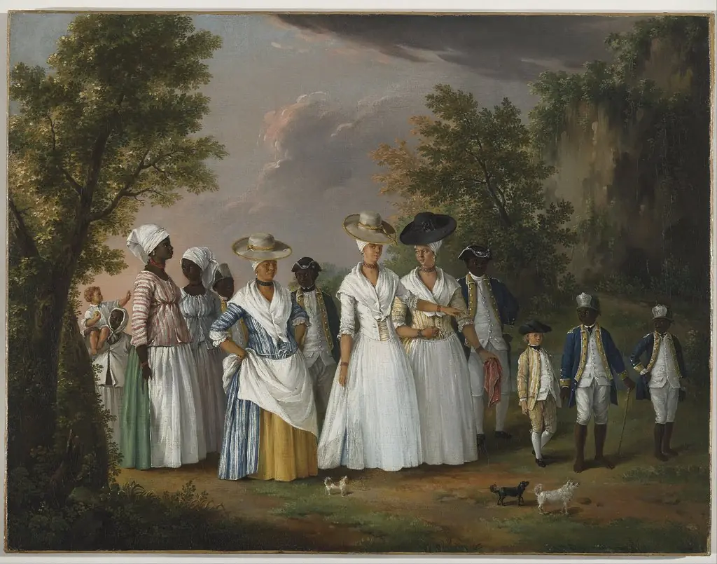 Free Women of Color with their Children and Servants in a Landscape