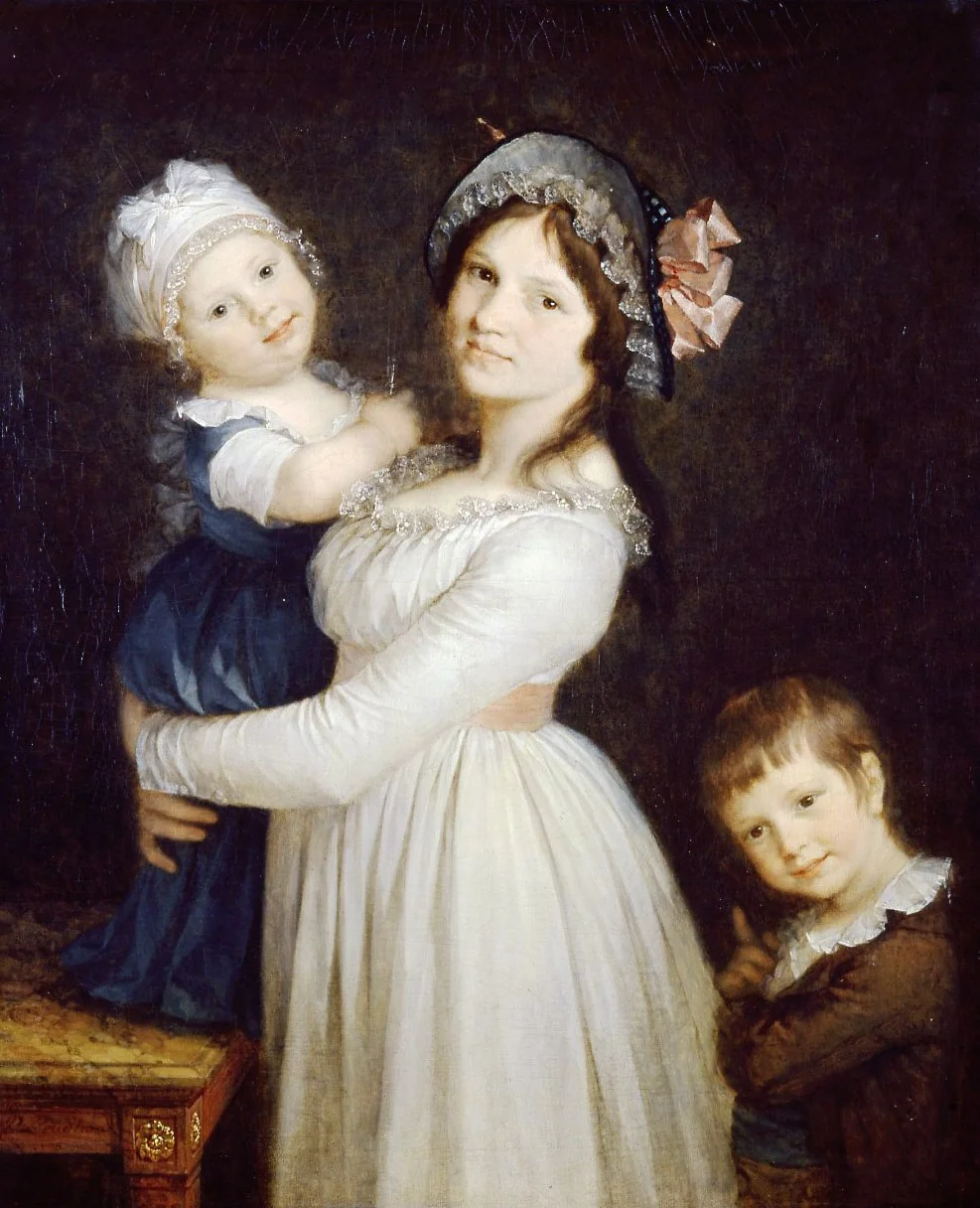 Madame Georges Anthony and Her Two Sons, by Pierre Paul Prud'hon, oil, 1798