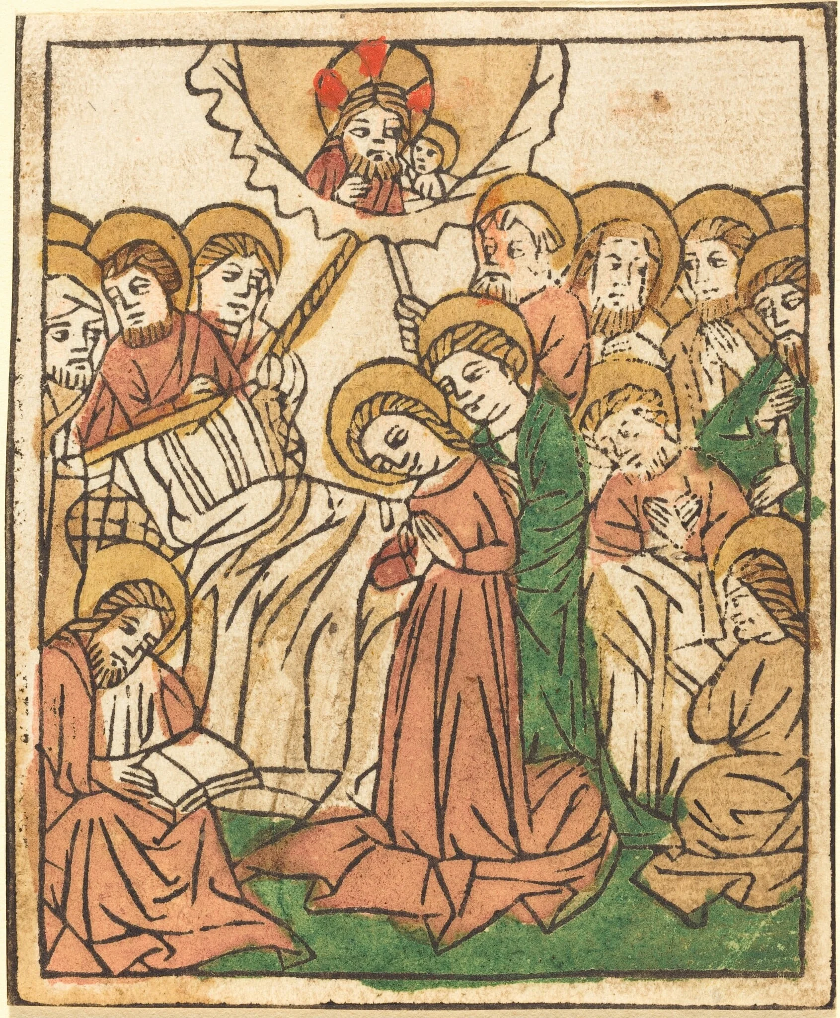The Death of the Virgin, by German 15th Century, ink, 1460