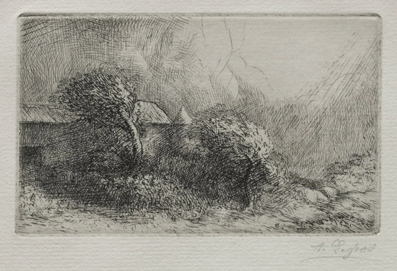 Chailli:  End of a Storm (Effet d'orage), by Alphonse Legros, 1884