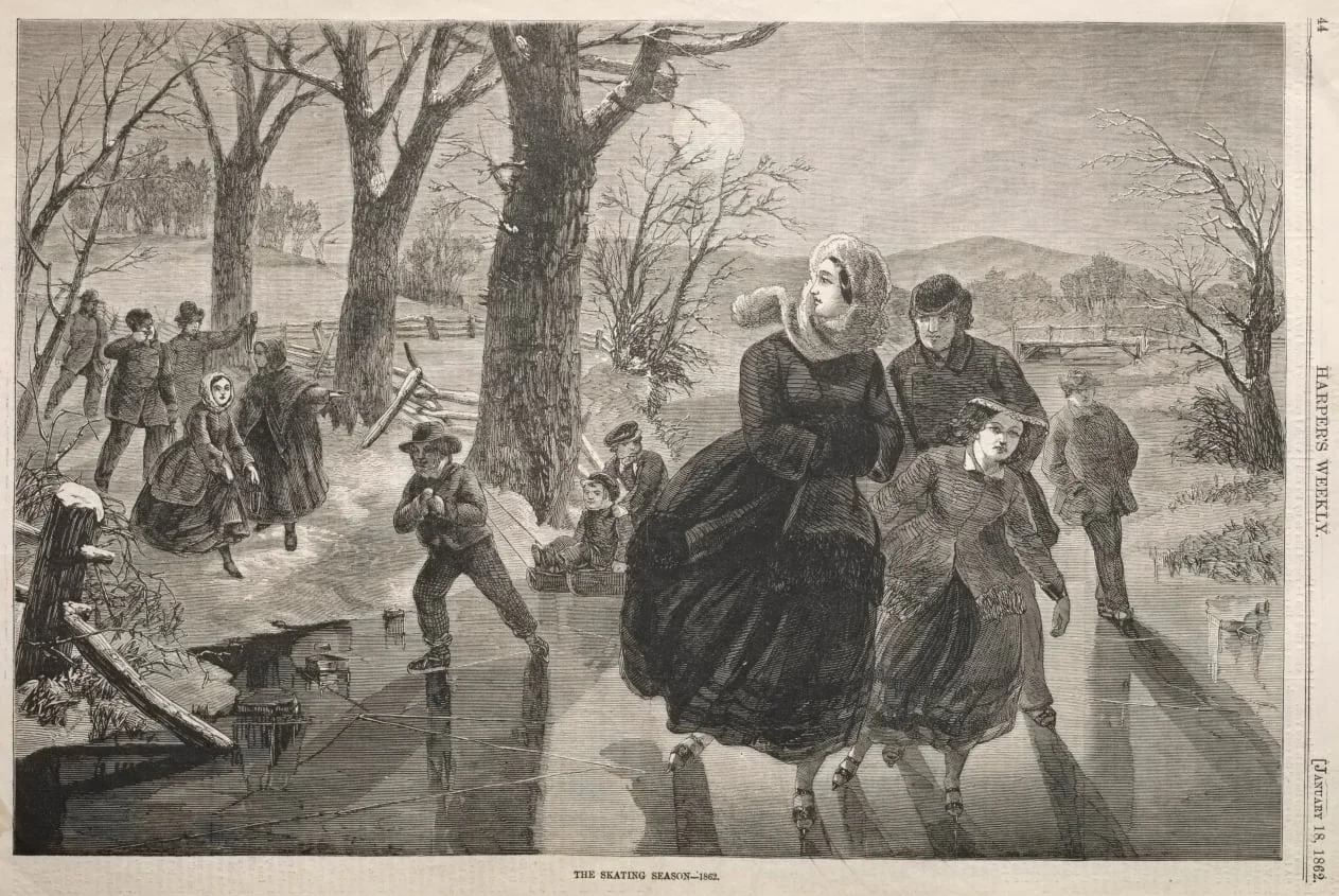 The Skating Season - 1862, by Winslow Homer, 1862