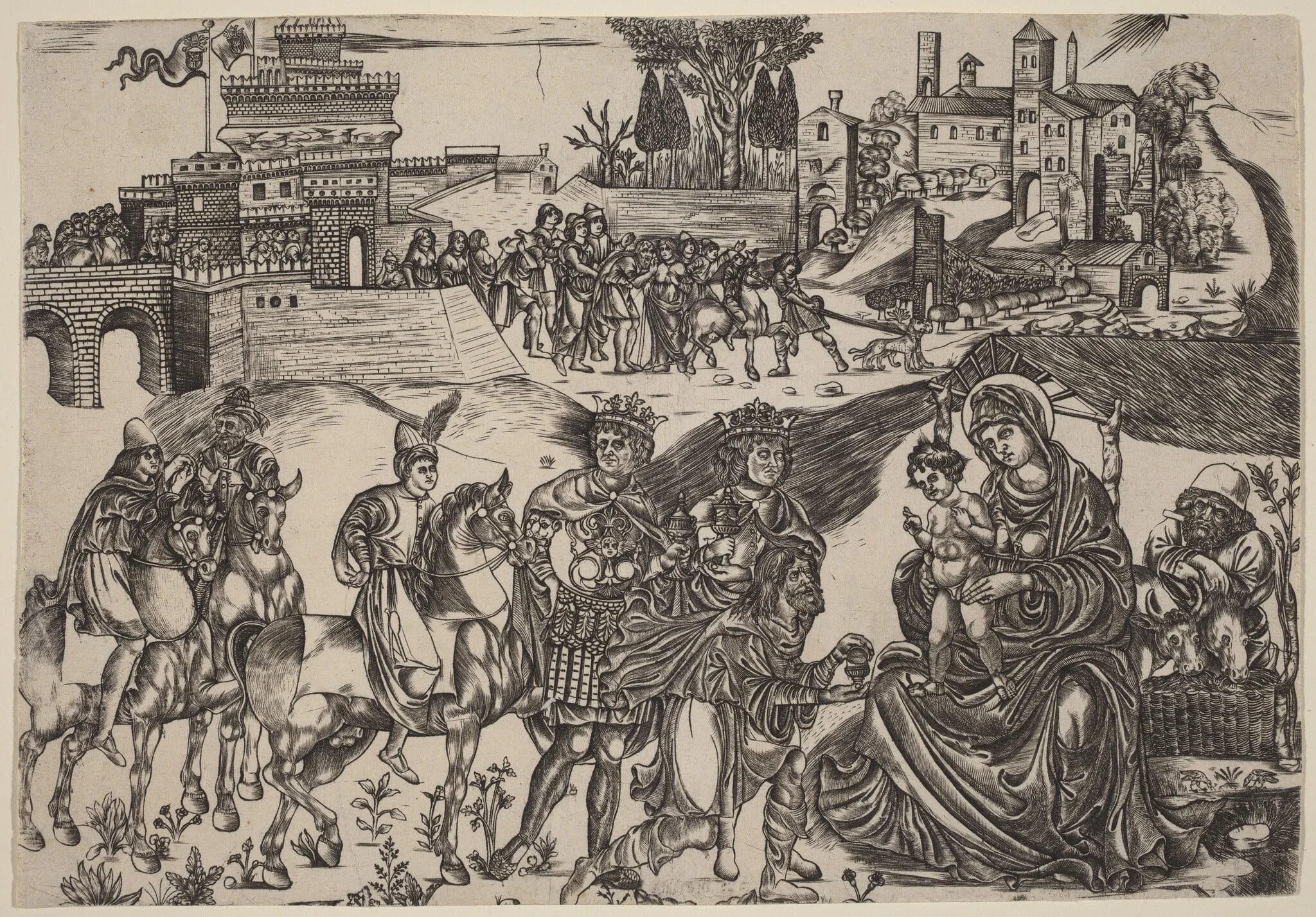 The Adoration of the Magi, by Italian 16th Century, ink, 1508