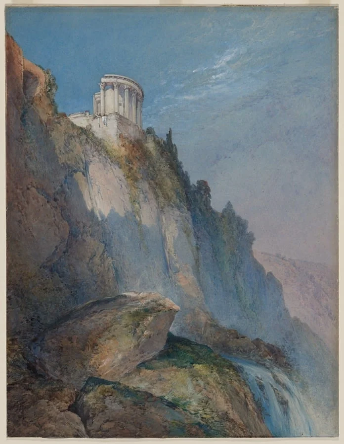 The Temple of Vesta and the Falls at Tivoli, by William Callow, 1859