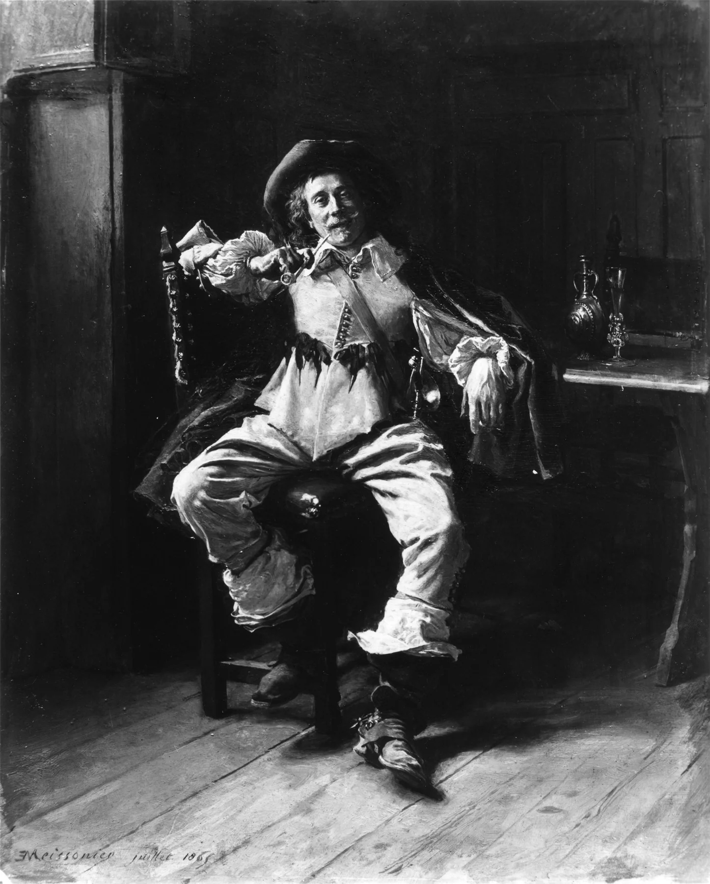 The Jovial Trooper, by Jean Louis Ernest Meissonier, oil, 1865