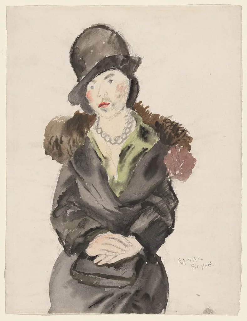 Untitled, by Raphael Soyer, watercolor, 1926