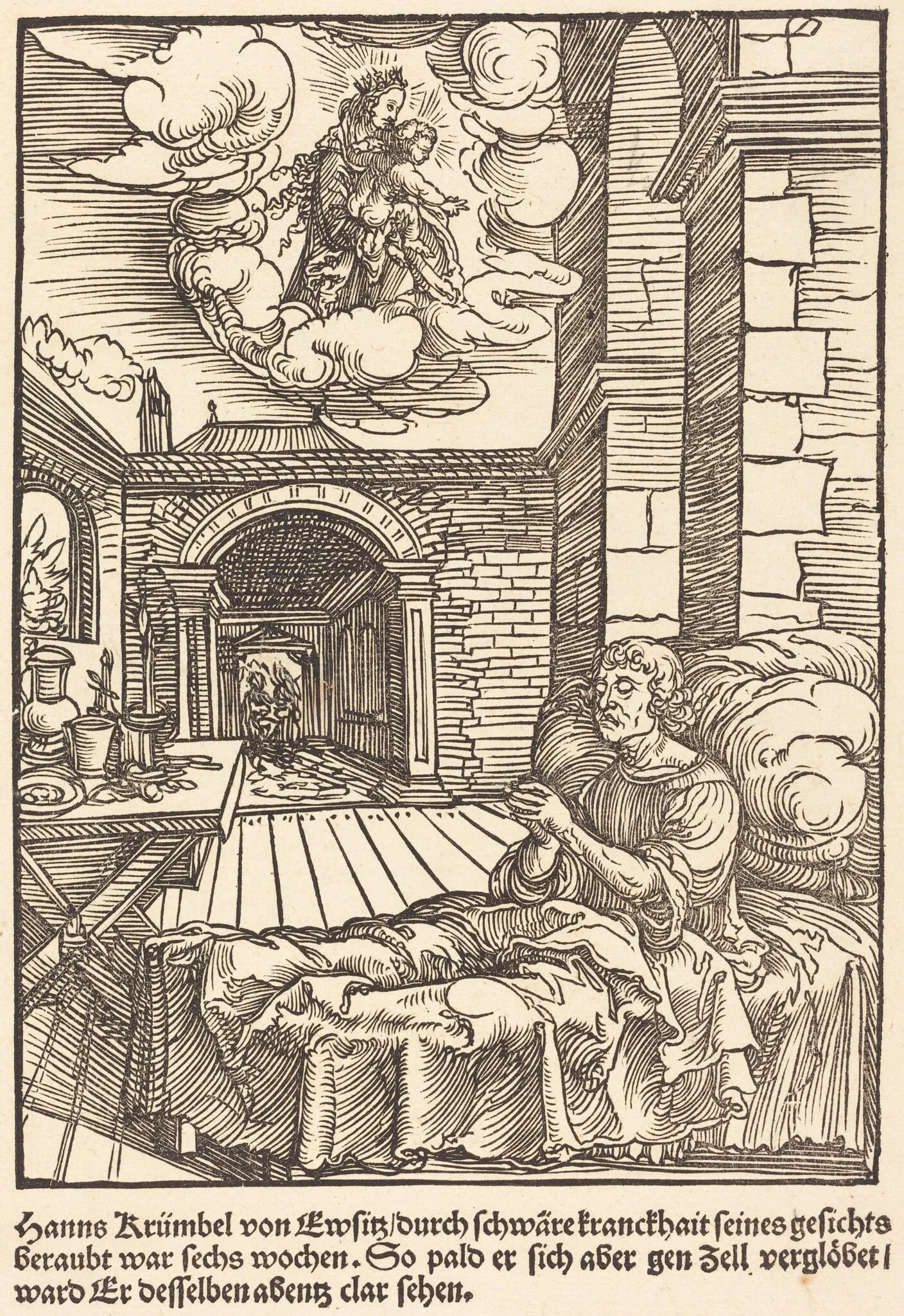 Hanns Krumbel von Ewsitz... d'organdie, by Master of the Miracles of Mariazell, ink, 1503
