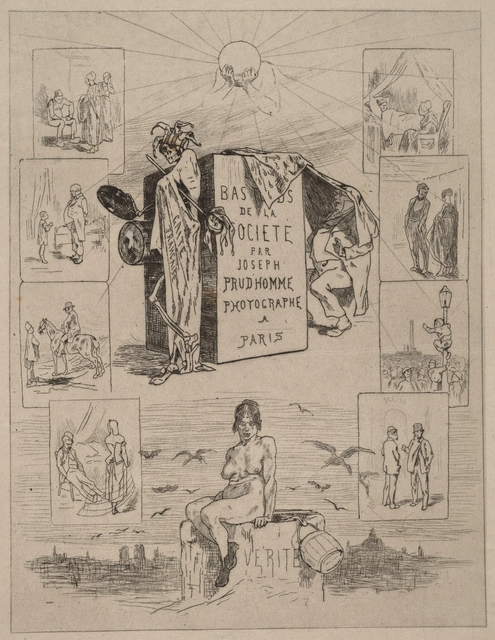 Frontispiece: The Dregs of Society (Las bas-fonds de la societe), by Félicien Rops, ink, 1864