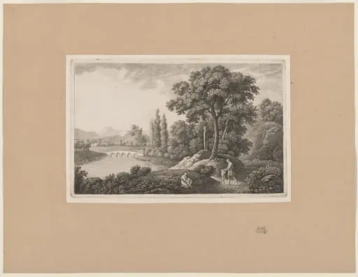 Classical Landscape with a Family by a River