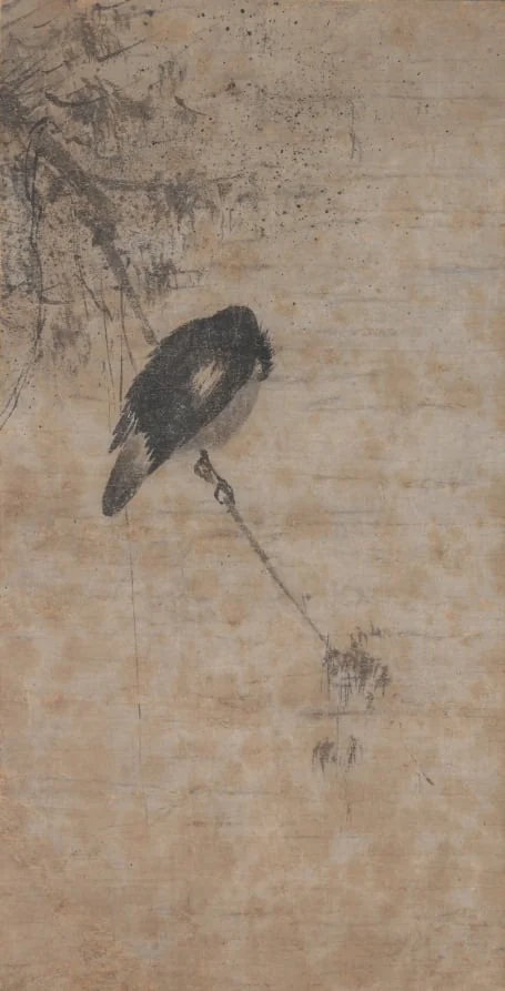 Willow and Magpie, by Fachang Muqi, unspecified, 1204
