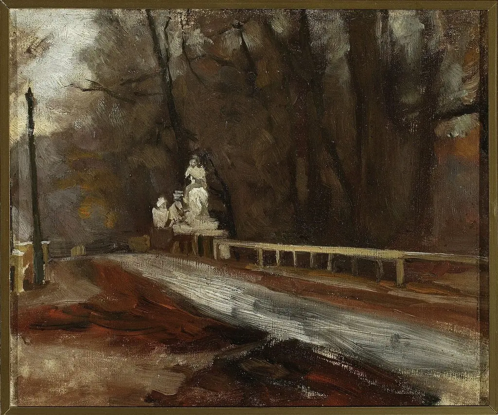 Bridge with the statue of Sobieski at Agrykola