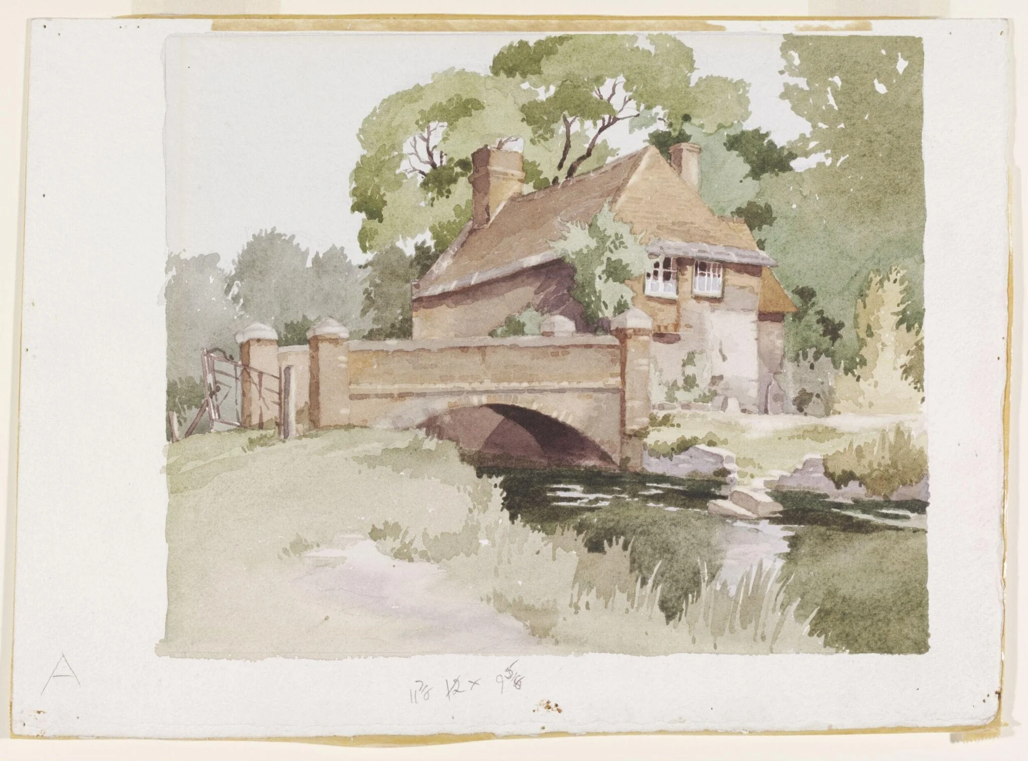 The Old Mill, Wareham, by Longley, watercolor, 1940