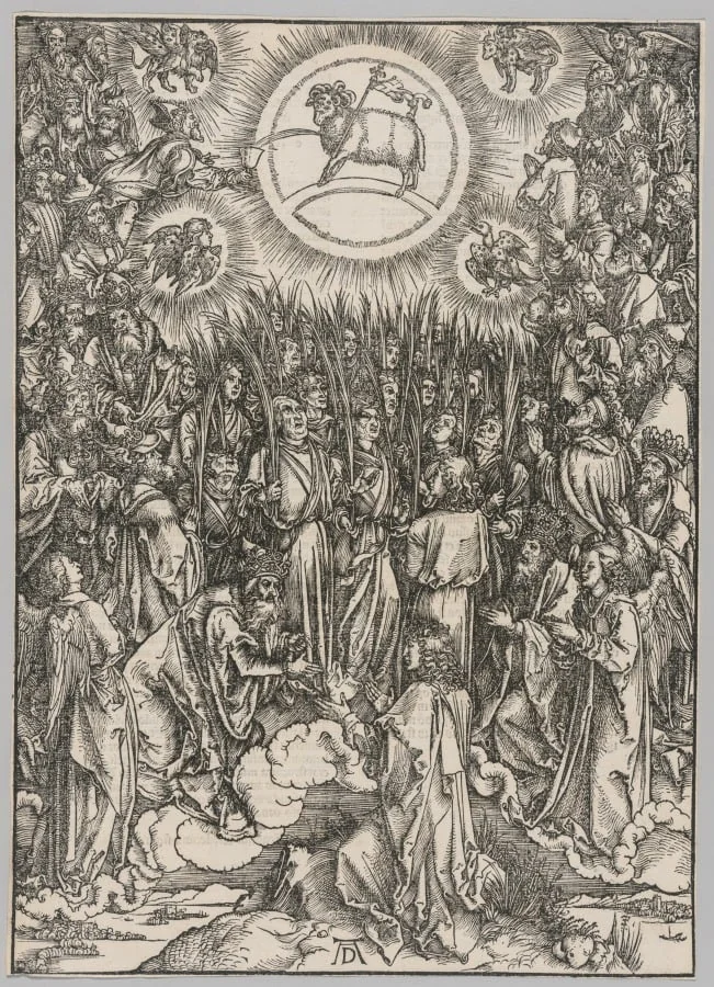 Apocalypse: The Adoration of the Lamb—The Hymn of the Chosen, by Albrecht Dürer, 1496